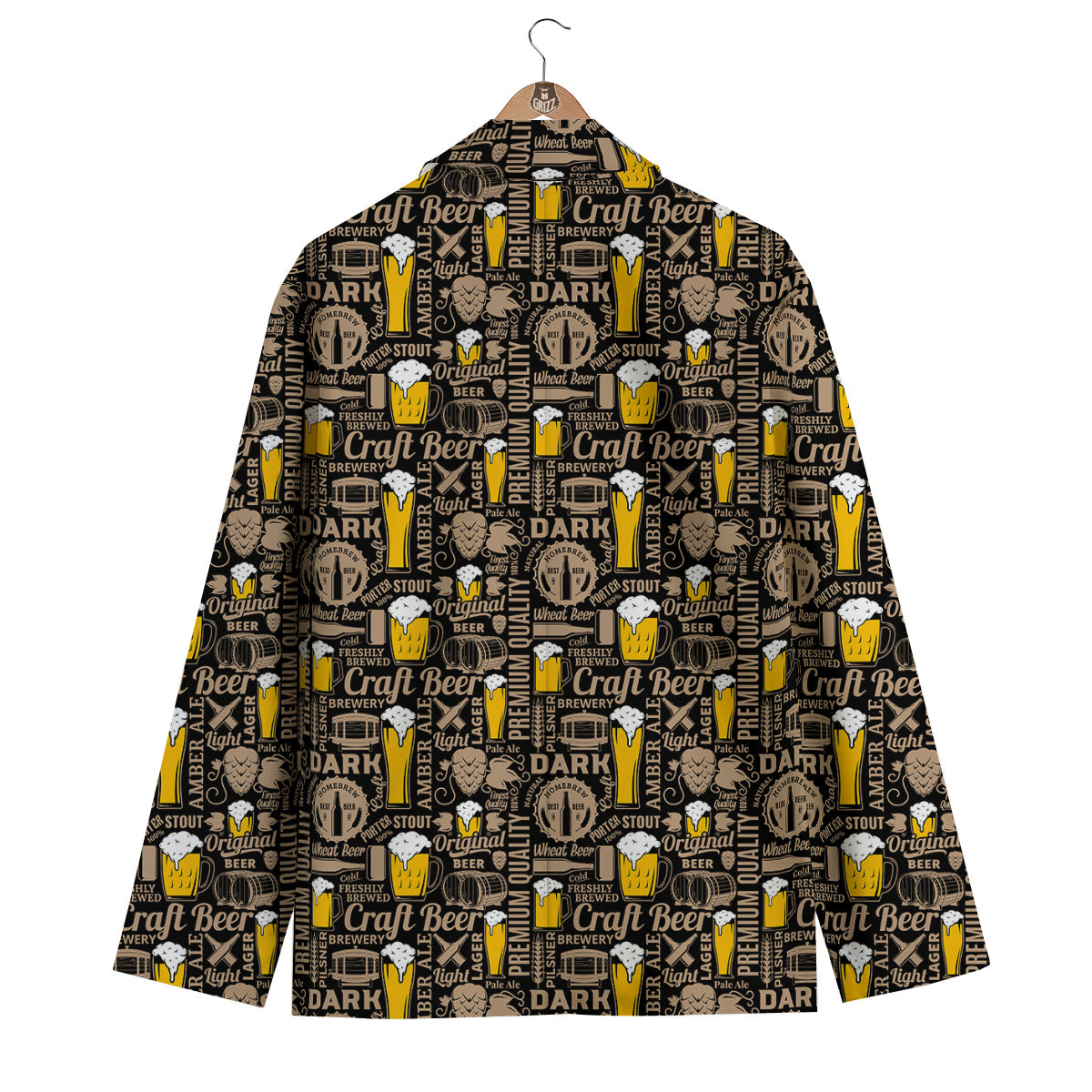 Craft Beer Print Pattern Men's Blazer-grizzshop