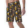 Craft Beer Print Pattern Men's Shorts-grizzshop