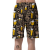 Craft Beer Print Pattern Men's Shorts-grizzshop