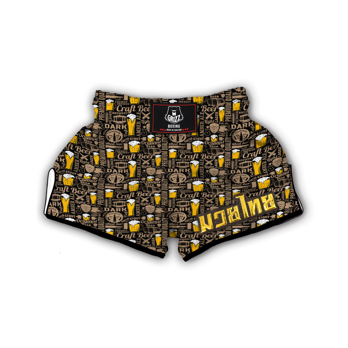 Craft Beer Print Pattern Muay Thai Boxing Shorts-grizzshop