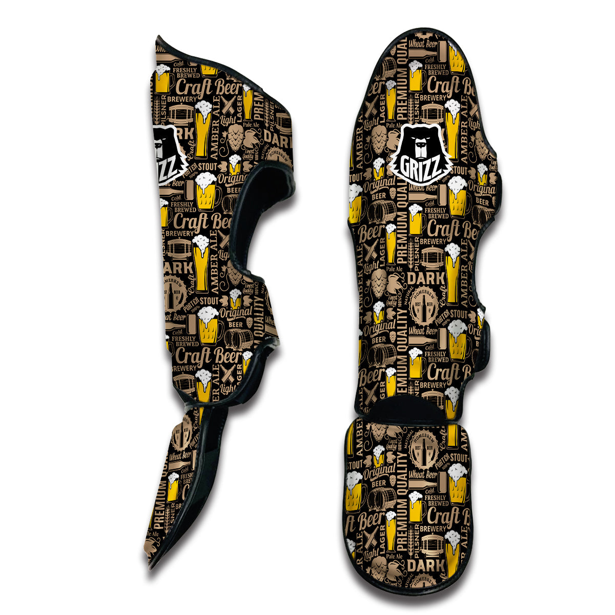 Craft Beer Print Pattern Muay Thai Shin Guards-grizzshop