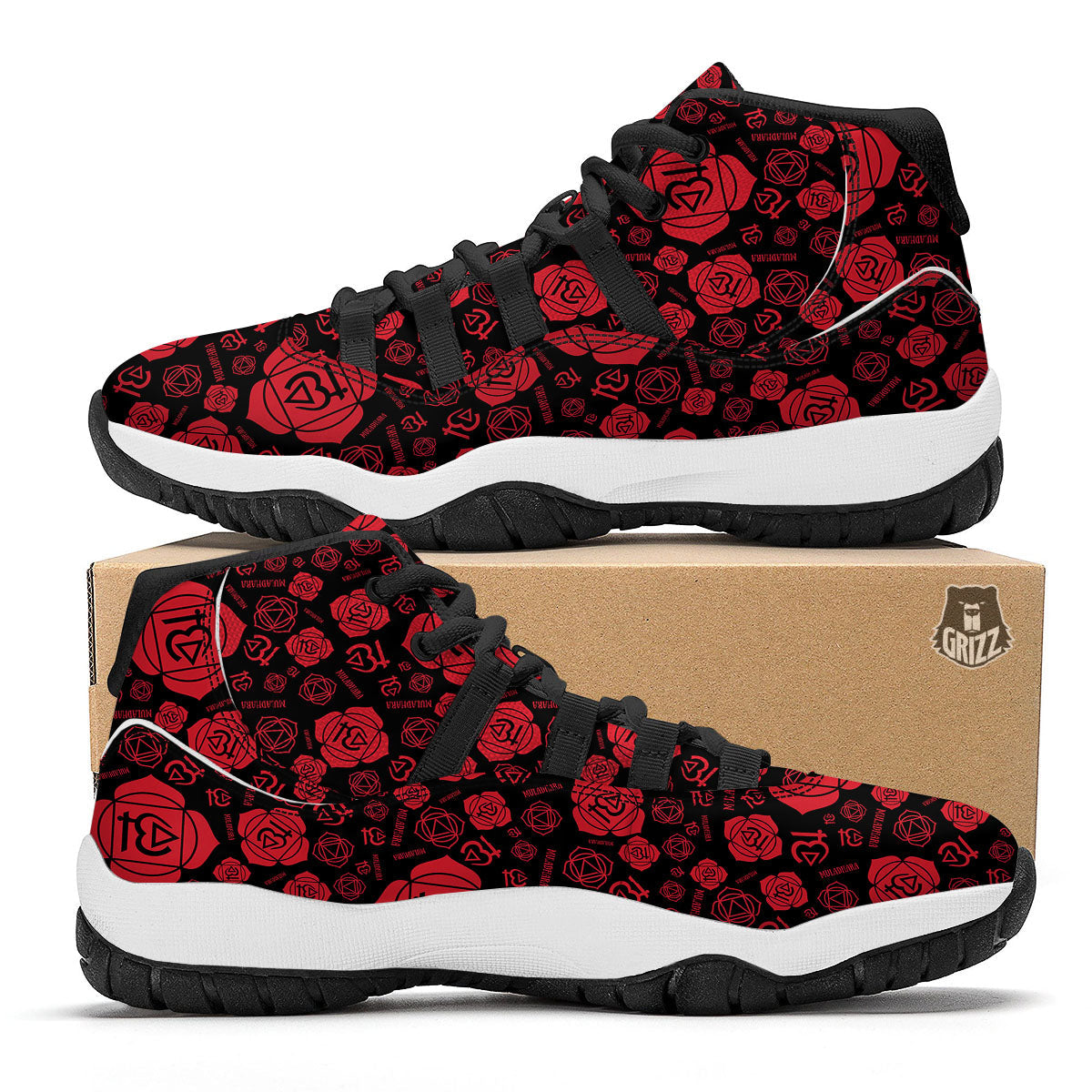 Crane Bird Flying Print Pattern Black Bball Shoes-grizzshop