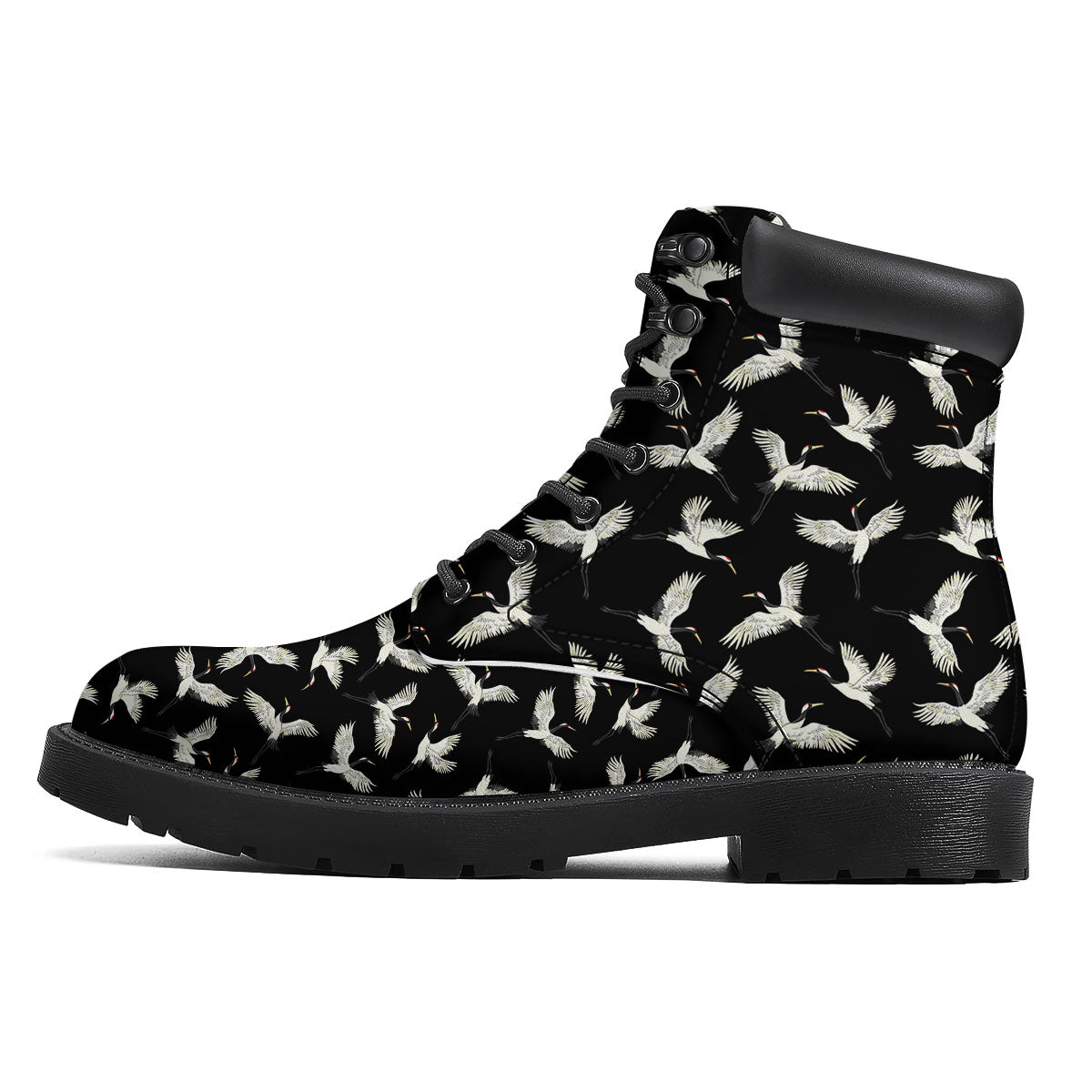Crane Bird Flying Print Pattern Boots-grizzshop