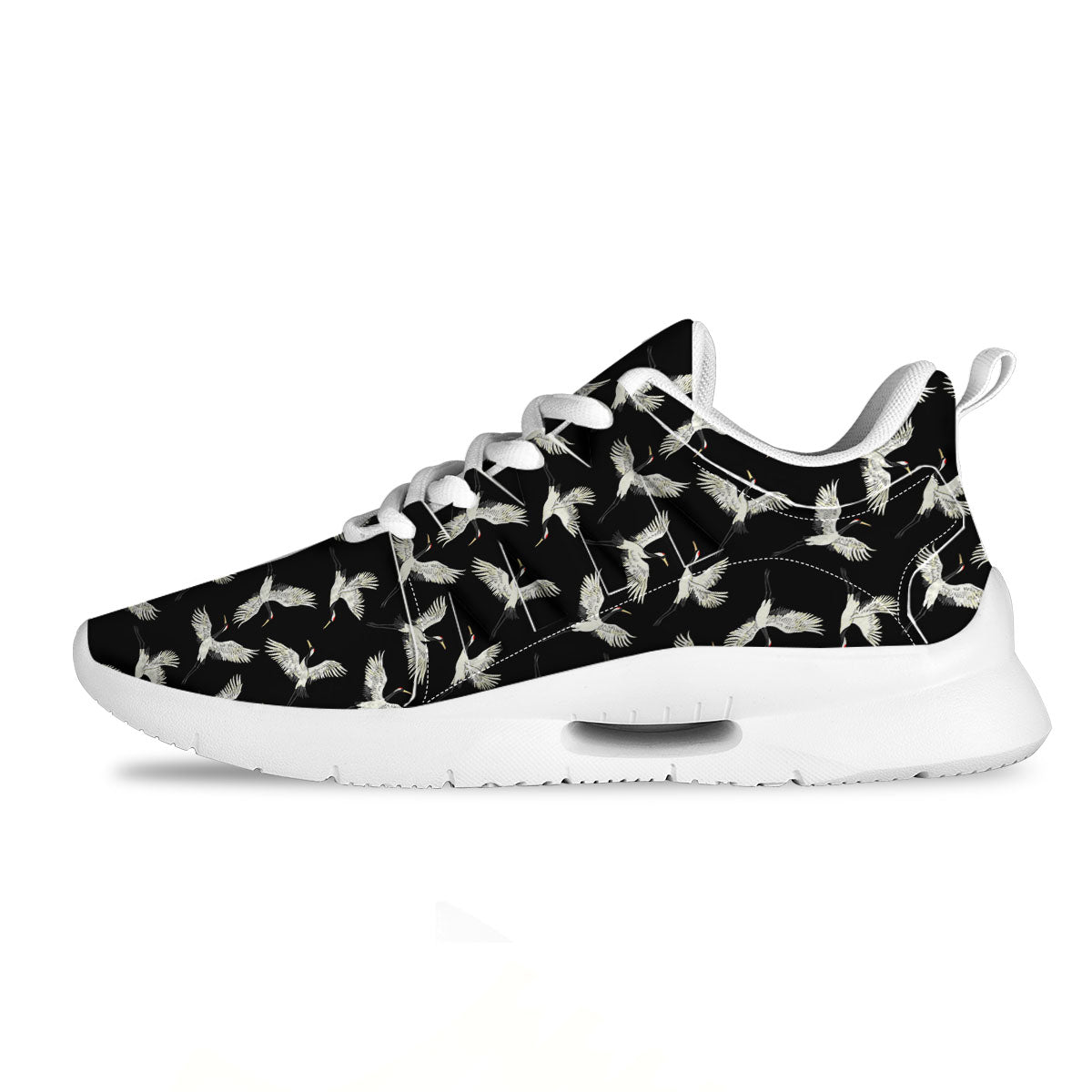 Crane Bird Flying Print Pattern Tennis Shoes-grizzshop