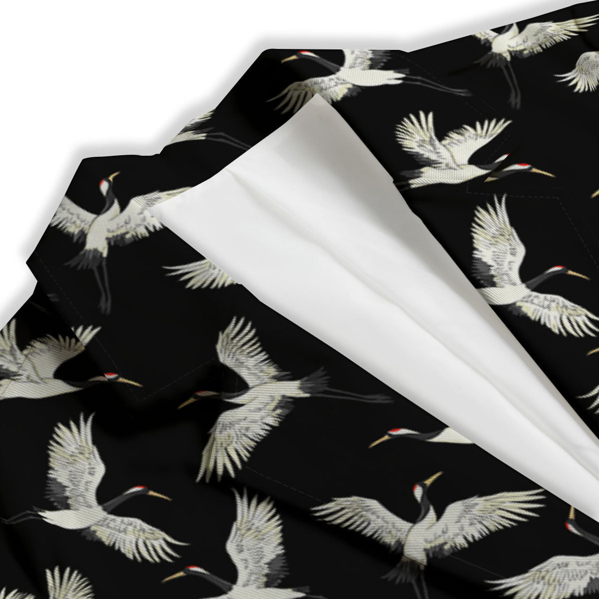 Crane Bird Flying Print Pattern Women's Blazer-grizzshop