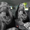 Crazy Donkey White And Black Print Car Seat Covers-grizzshop