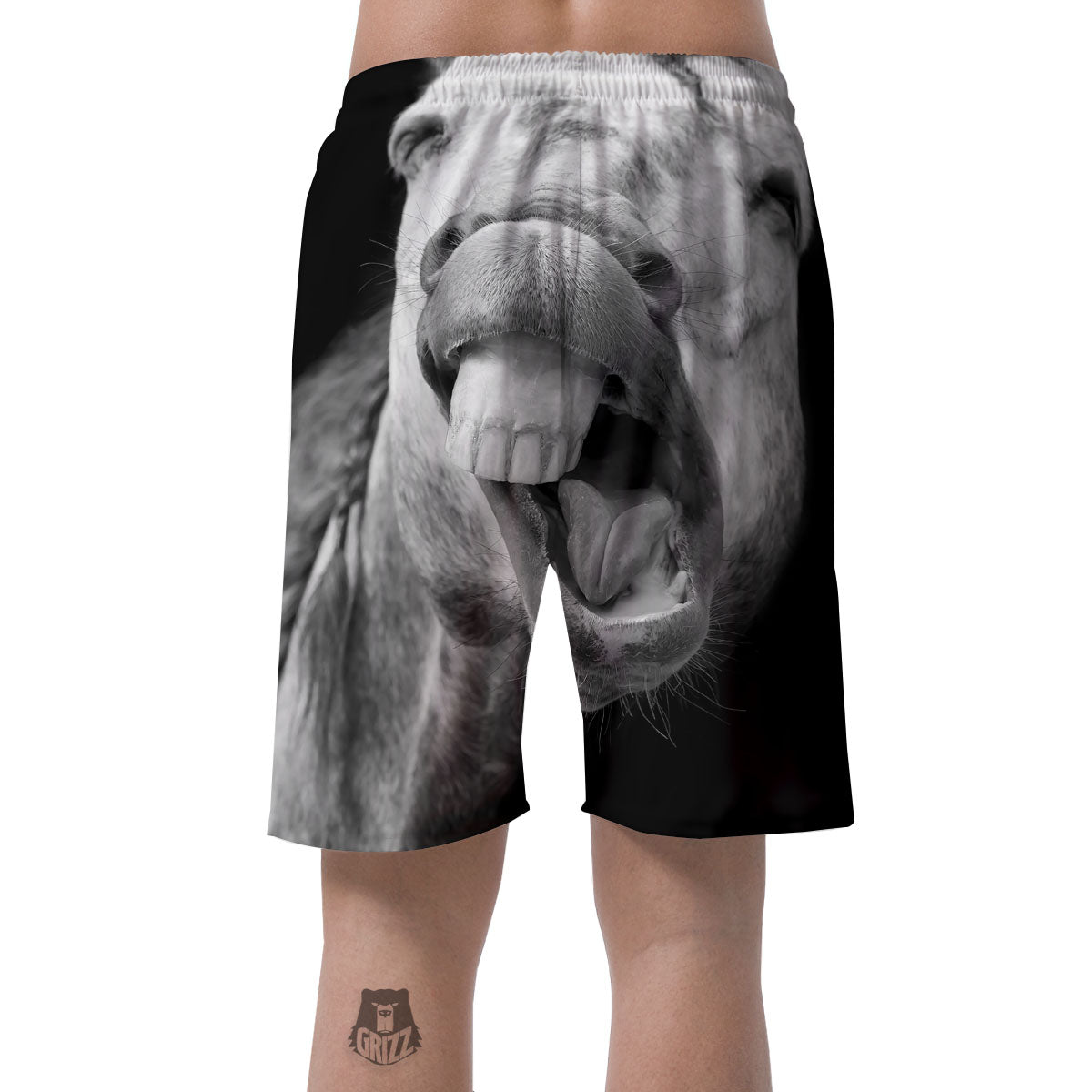 Crazy Donkey White And Black Print Men's Shorts-grizzshop