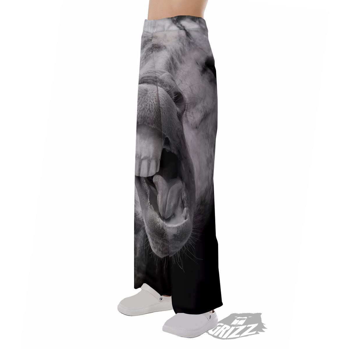 Crazy Donkey White And Black Print Pajama Pants-grizzshop