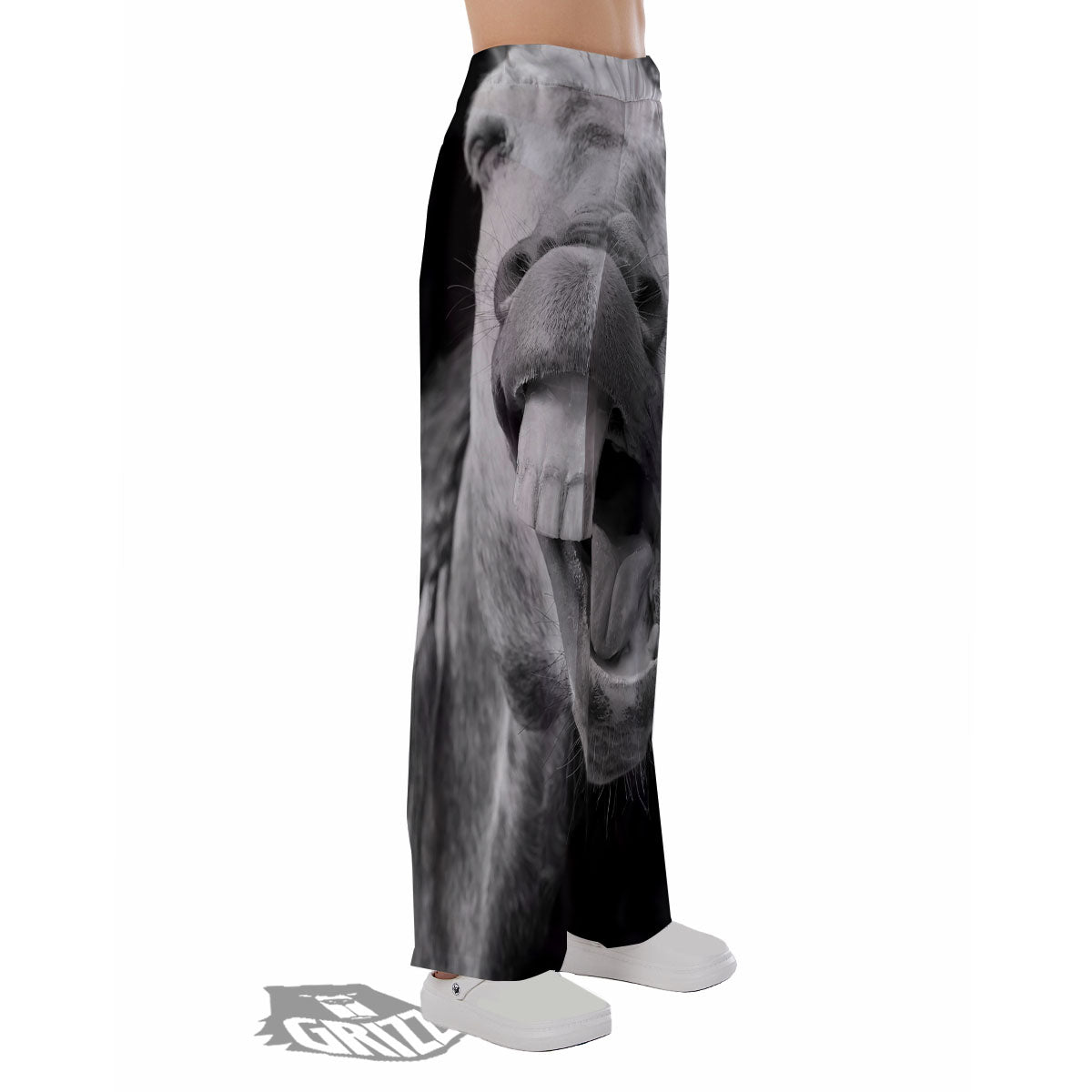 Crazy Donkey White And Black Print Pajama Pants-grizzshop
