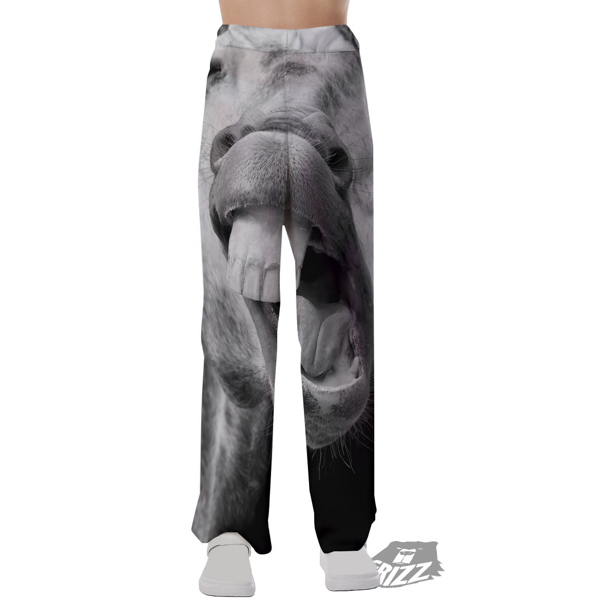 Crazy Donkey White And Black Print Pajama Pants-grizzshop