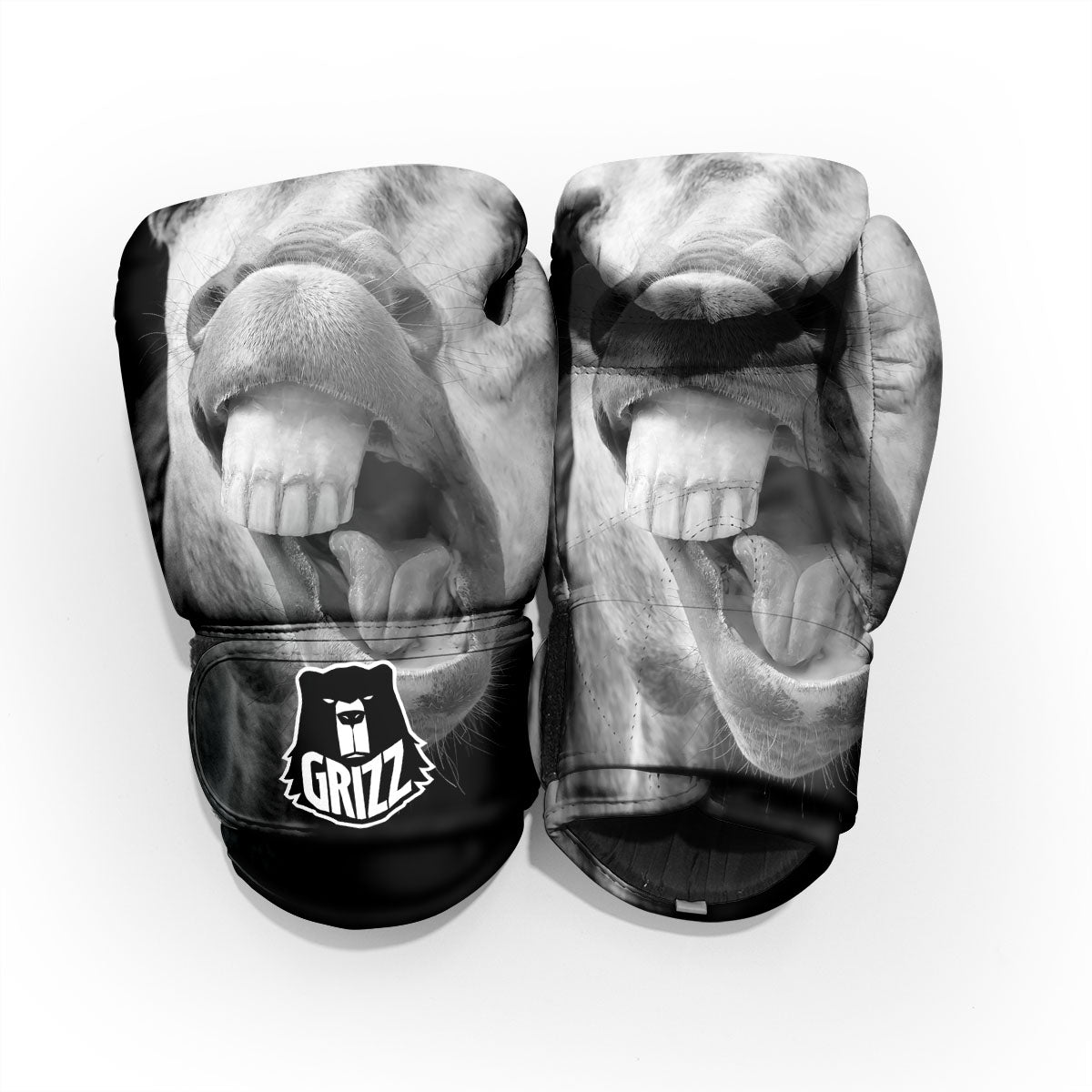 Crazy Donkey White And Black Print Pro Boxing Glove