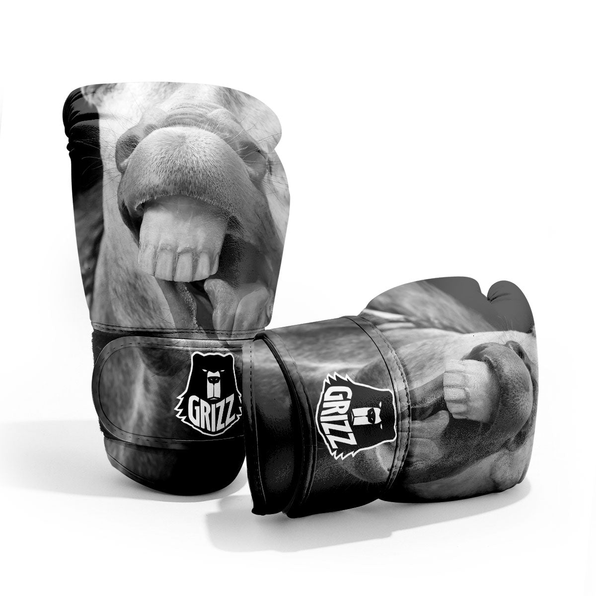 Crazy Donkey White And Black Print Pro Boxing Glove