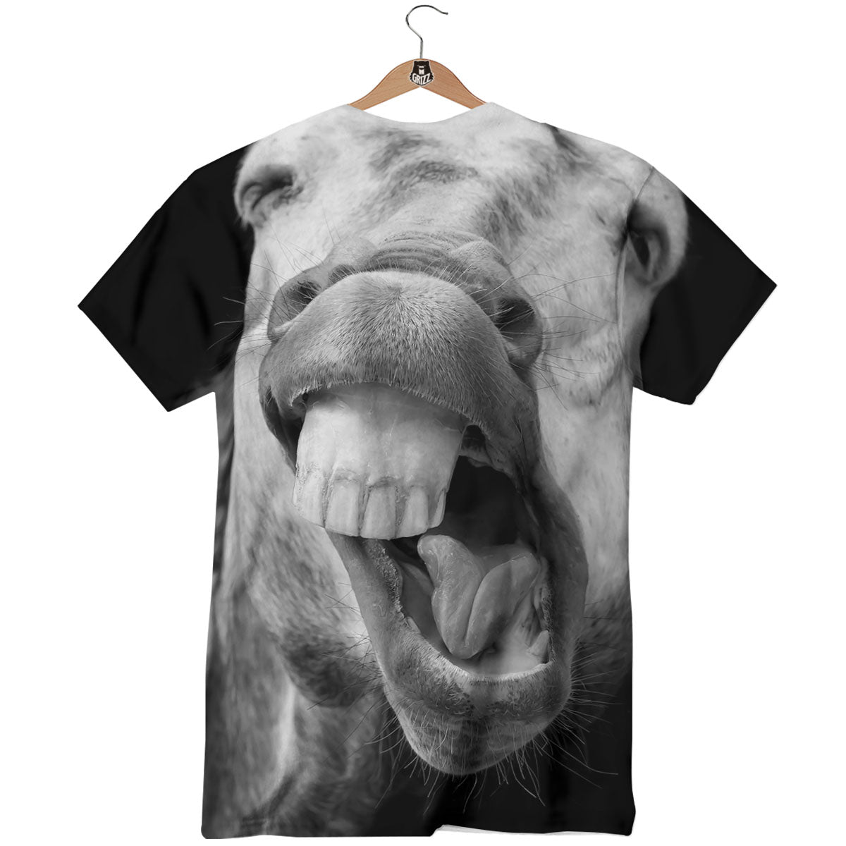 Crazy Donkey White And Black Print T-Shirt-grizzshop