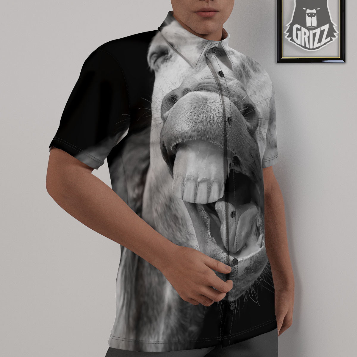 Crazy Donkey White And Black Print Untucked Shirts-grizzshop