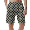 Cream And Black Polka Dot Men's Shorts-grizzshop