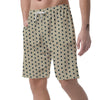 Cream And Black Polka Dot Print Men's Shorts-grizzshop