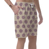 Cream And Brown Polka Dot Men's Shorts-grizzshop