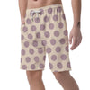 Cream And Brown Polka Dot Men's Shorts-grizzshop