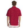 Crimson Glitter Artwork Print Men's Short Sleeve Shirts-grizzshop