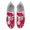 Crimson Teddy Bear Nurse White Athletic Shoes-grizzshop