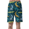 Crocodile Cartoon Pattern Print Men's Shorts-grizzshop