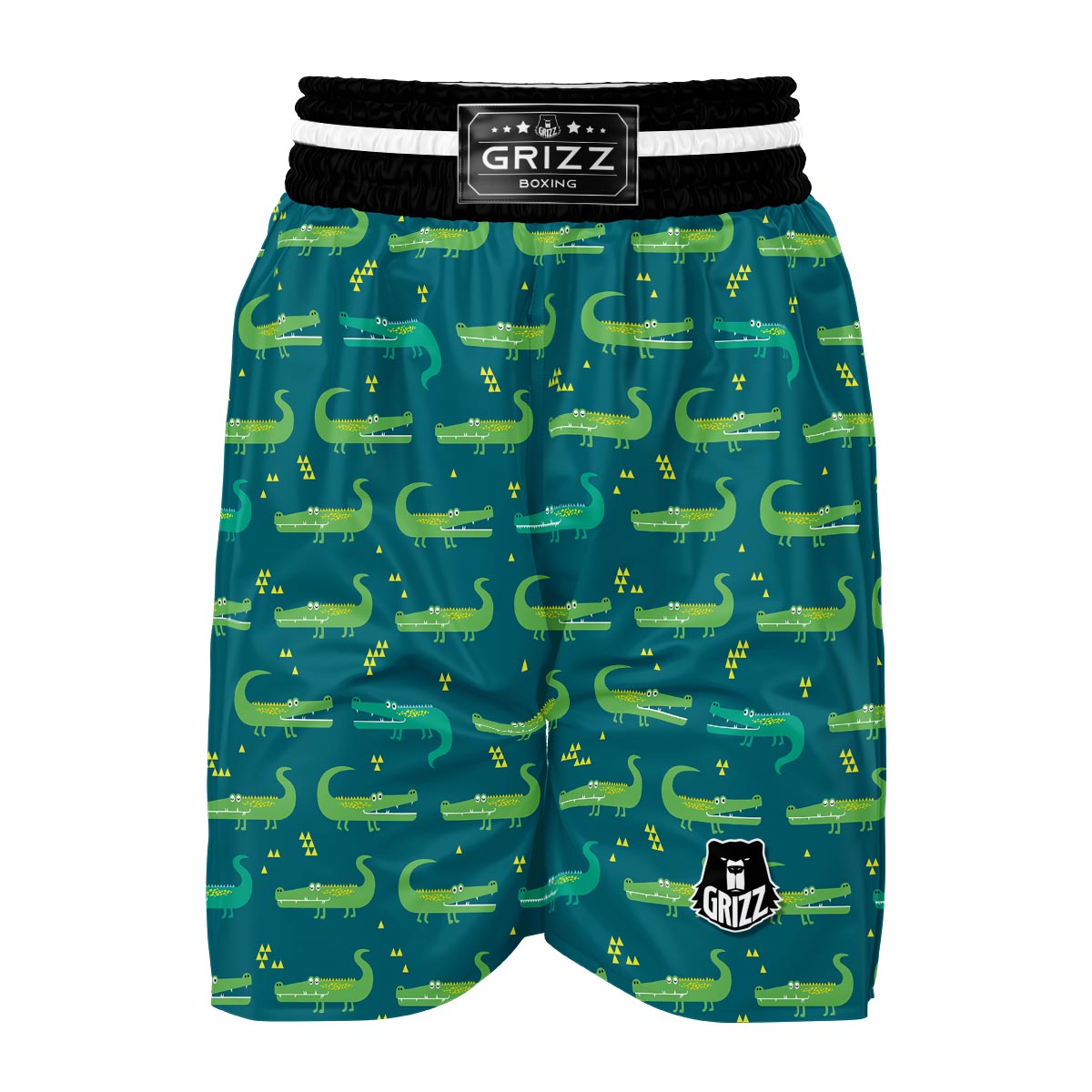 Crocodile Print Pattern Boxing Shorts-grizzshop