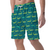 Crocodile Print Pattern Men's Shorts-grizzshop