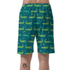 Crocodile Print Pattern Men's Shorts-grizzshop