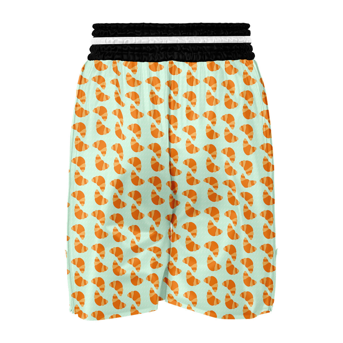 Croissant Brown Print Pattern Boxing Shorts-grizzshop
