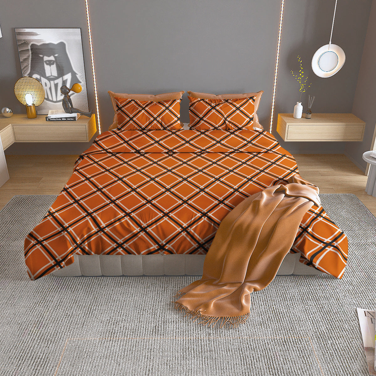 Cross Halloween Print Pattern Duvet Cover Bedding Set
