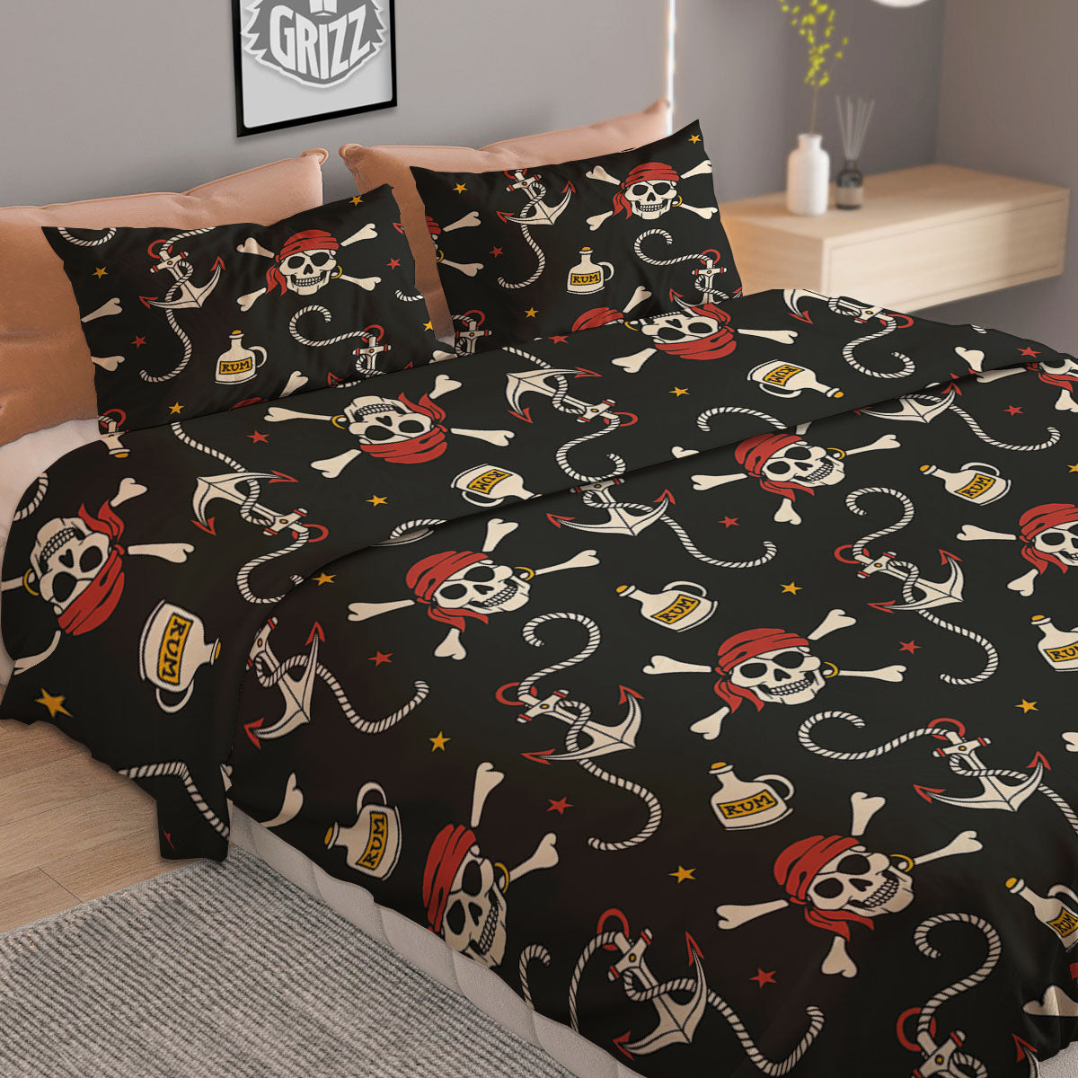 Cobweb Yellow Print Duvet Cover Bedding Set