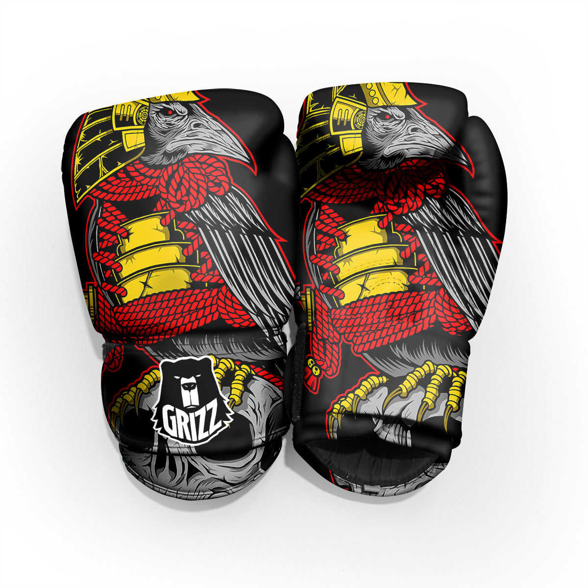 Crow And Samurai Print Pro Boxing Glove