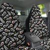 Crow Skull And Feathers Print Pattern Car Seat Covers-grizzshop