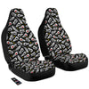 Crow Skull And Feathers Print Pattern Car Seat Covers-grizzshop