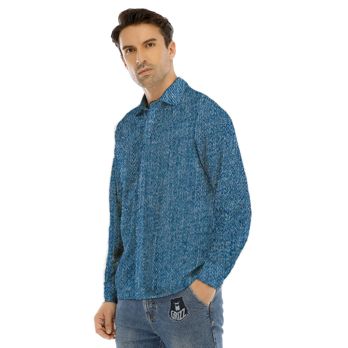 Crow Skull And Feathers Print Pattern Men's Dress Shirts-grizzshop