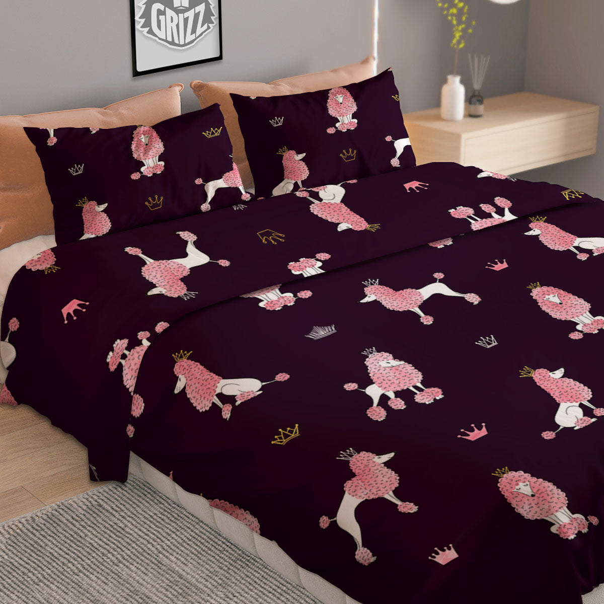 Coconut Tree Vintage Print Pattern Duvet Cover Bedding Set
