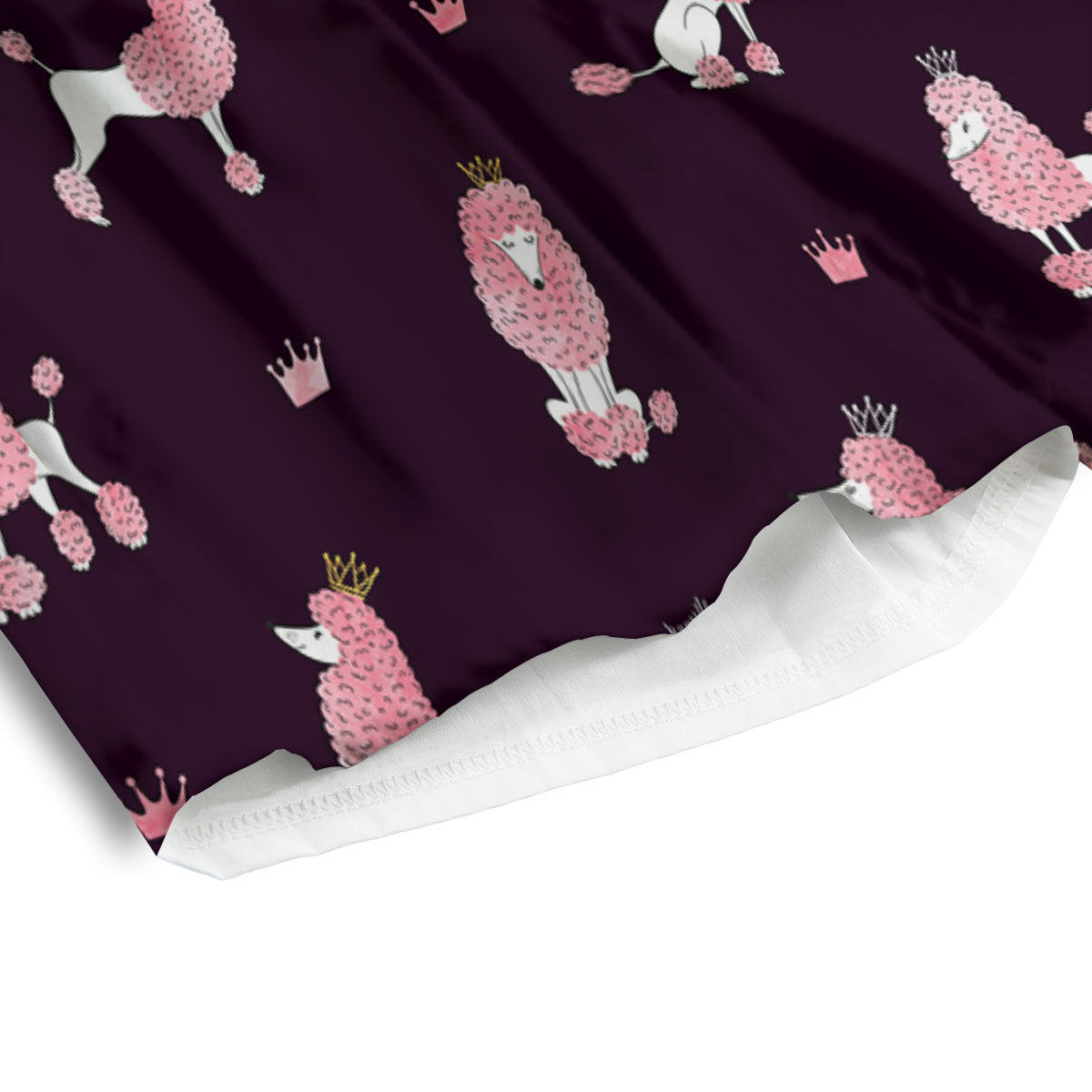 Crown And Poodle Print Pattern Men's Athletic Shorts