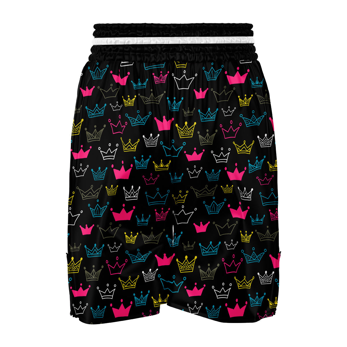 Crown Colorful Print Pattern Boxing Shorts-grizzshop