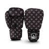 Crown Doodle Black Print Pattern Boxing Gloves-grizzshop