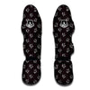 Crown Doodle Black Print Pattern Muay Thai Shin Guards-grizzshop