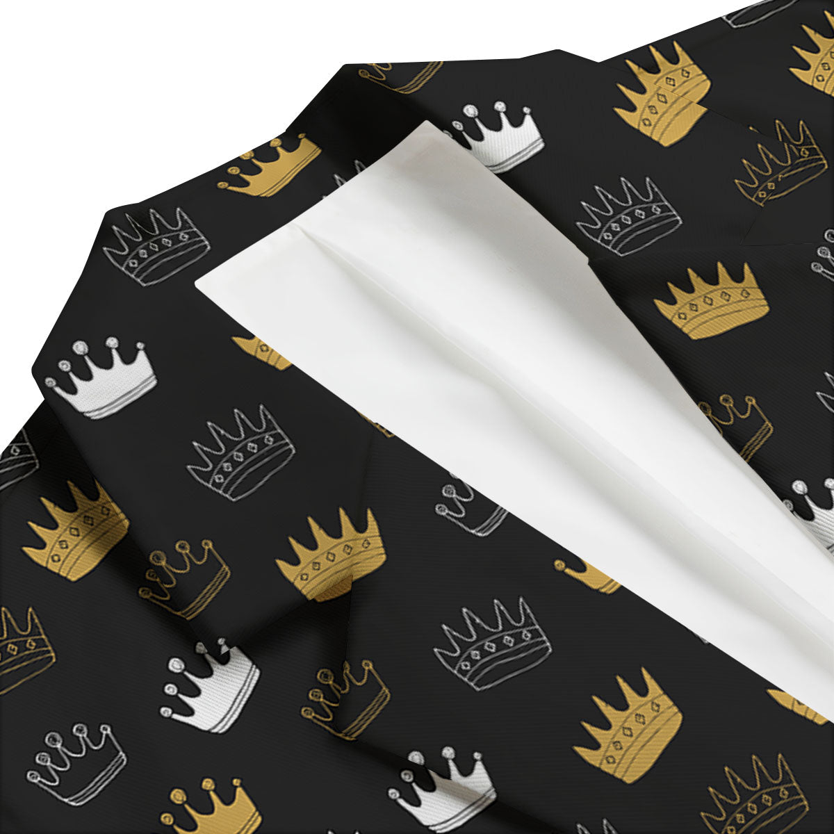 Crown Doodle Print Pattern Men's Blazer-grizzshop
