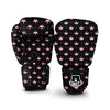 Crown Pink Black Print Pattern Boxing Gloves-grizzshop