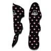 Crown Pink Black Print Pattern Muay Thai Shin Guards-grizzshop