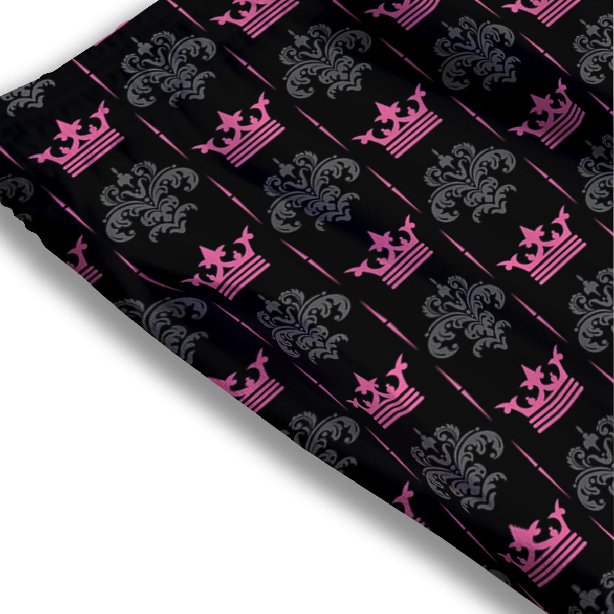 Crown Pink Print Pattern Mesh Shorts-grizzshop