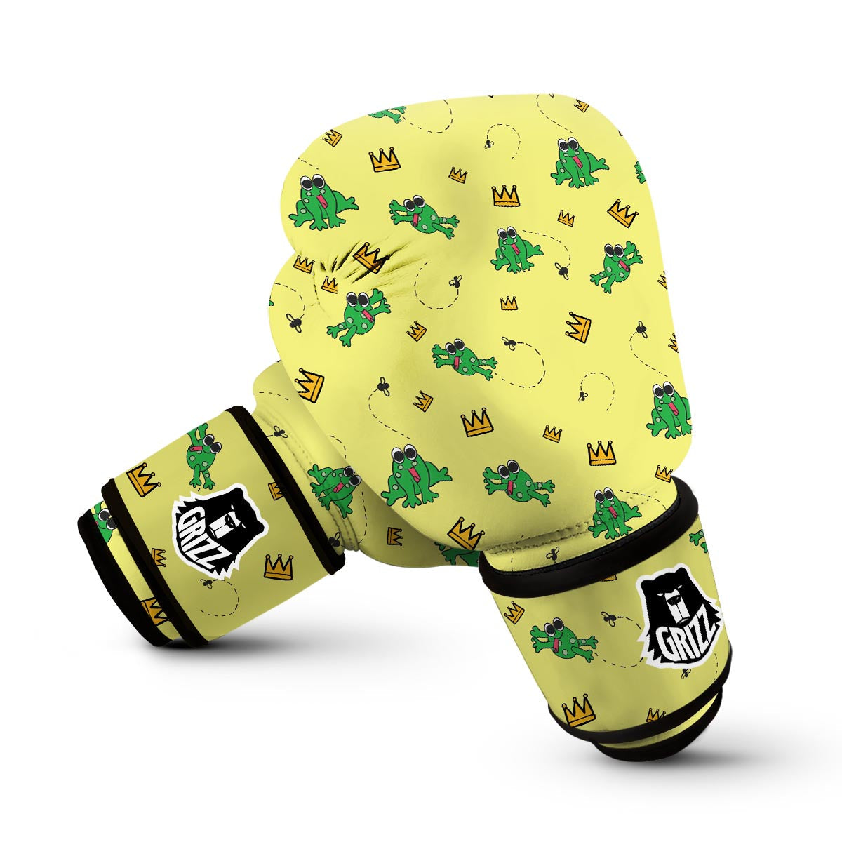 Crown Prince Frog Pattern Print Boxing Gloves-grizzshop