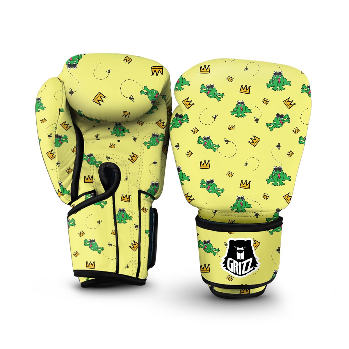 Crown Prince Frog Pattern Print Boxing Gloves-grizzshop