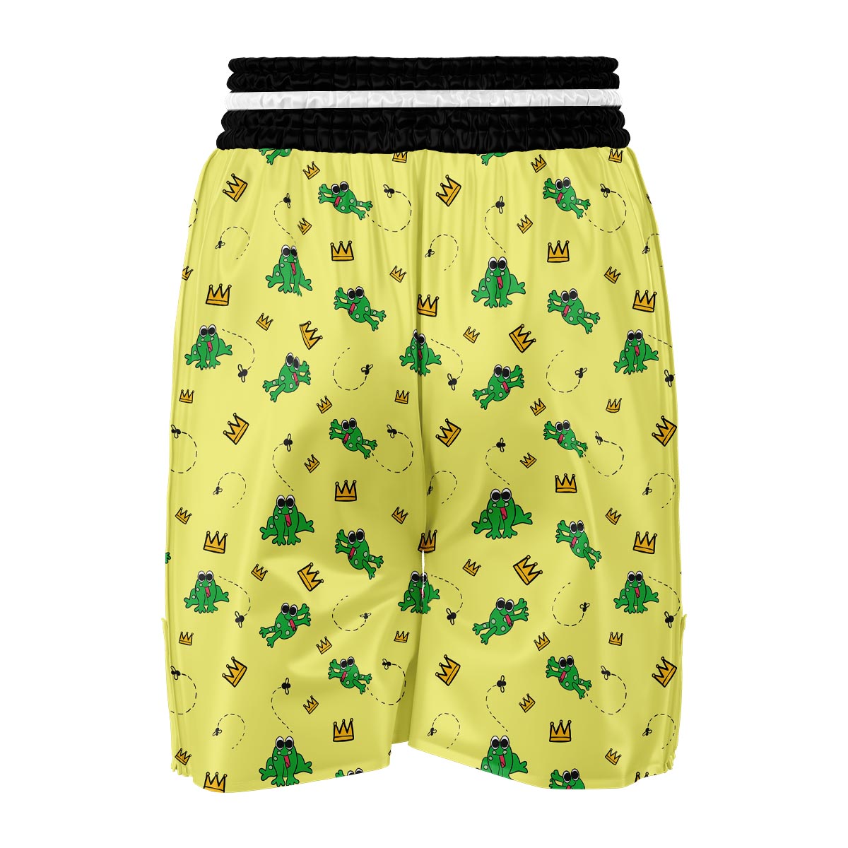 Crown Prince Frog Pattern Print Boxing Shorts-grizzshop