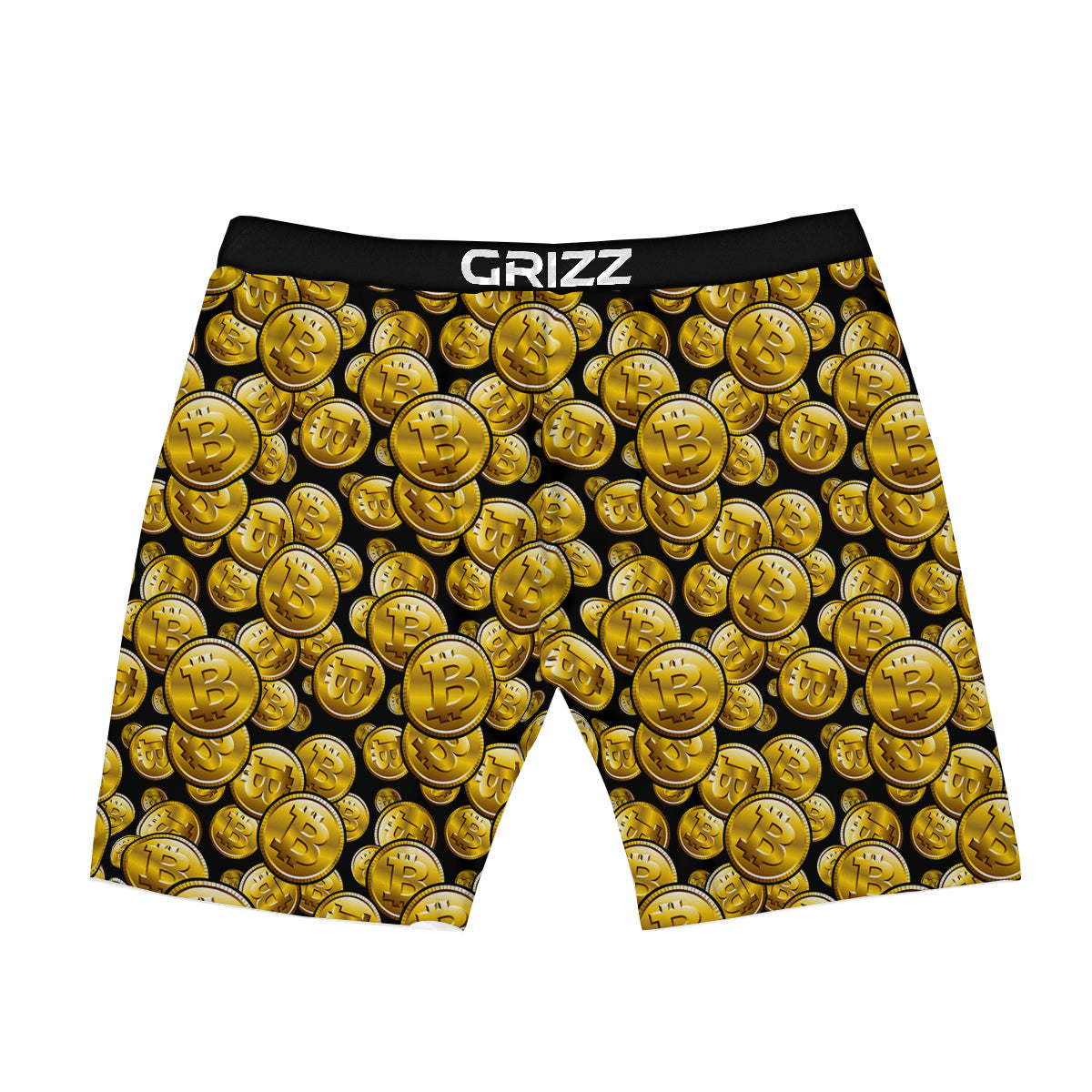 Crypto Bitcoin Print Pattern Boxer Briefs-grizzshop