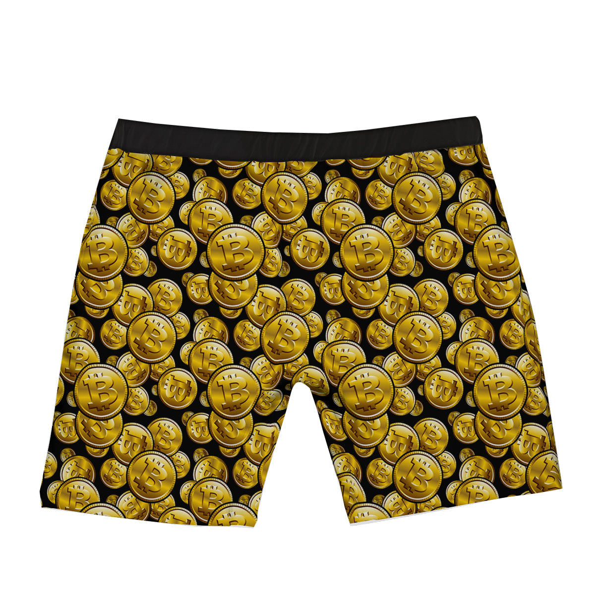Crypto Bitcoin Print Pattern Boxer Briefs-grizzshop