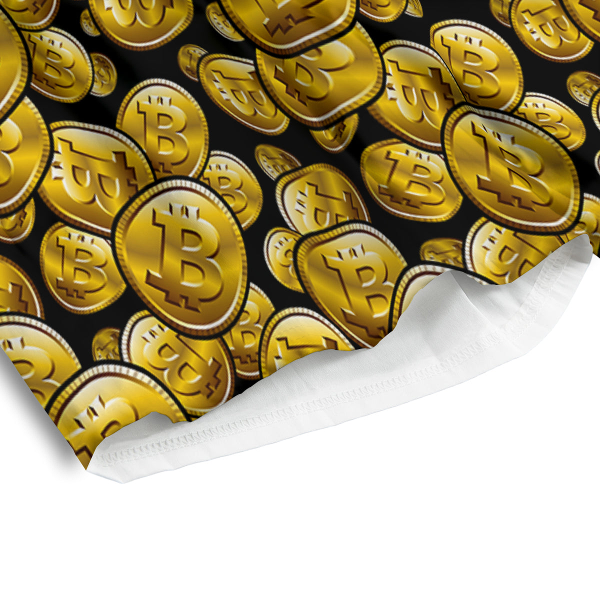 Crypto Bitcoin Print Pattern Men's Athletic Shorts